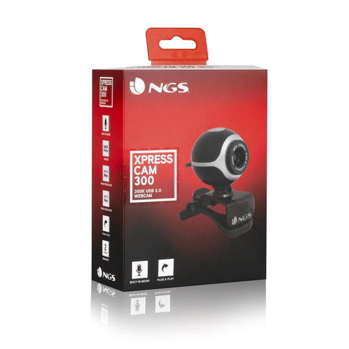 NGS Xpresscam 300 Webcam Negro, Plata NGS Xpresscam 300 Webcam Negro, Plata
